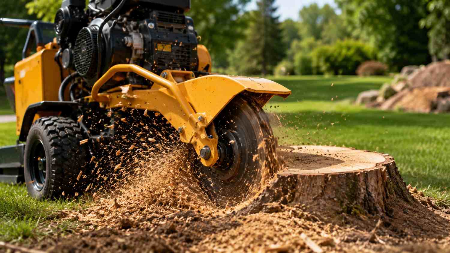 Stump Grinding Process